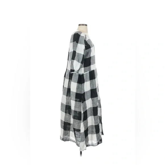 Everlane The Linen Oversized Puff Sleeve - Gingham (S) - Picture 11 of 13